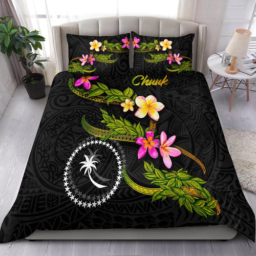 Chuuk Polynesian Bedding Set - Plumeria Tribal