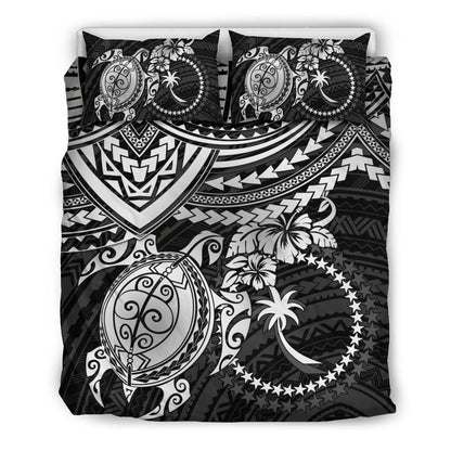 Chuuk Polynesian Duvet Cover Set - White Turtle