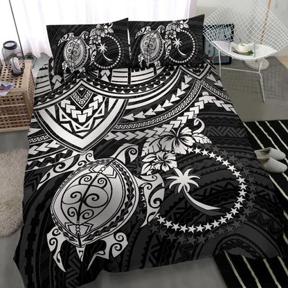 Chuuk Polynesian Duvet Cover Set - White Turtle