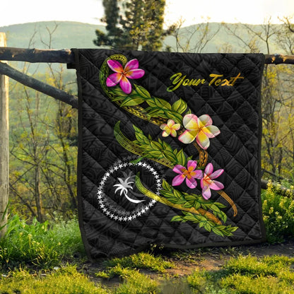 Chuuk Polynesian Custom Personalised Quilt - Plumeria Tribal