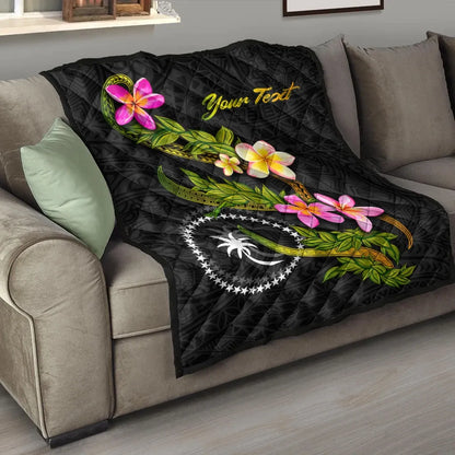 Chuuk Polynesian Custom Personalised Quilt - Plumeria Tribal