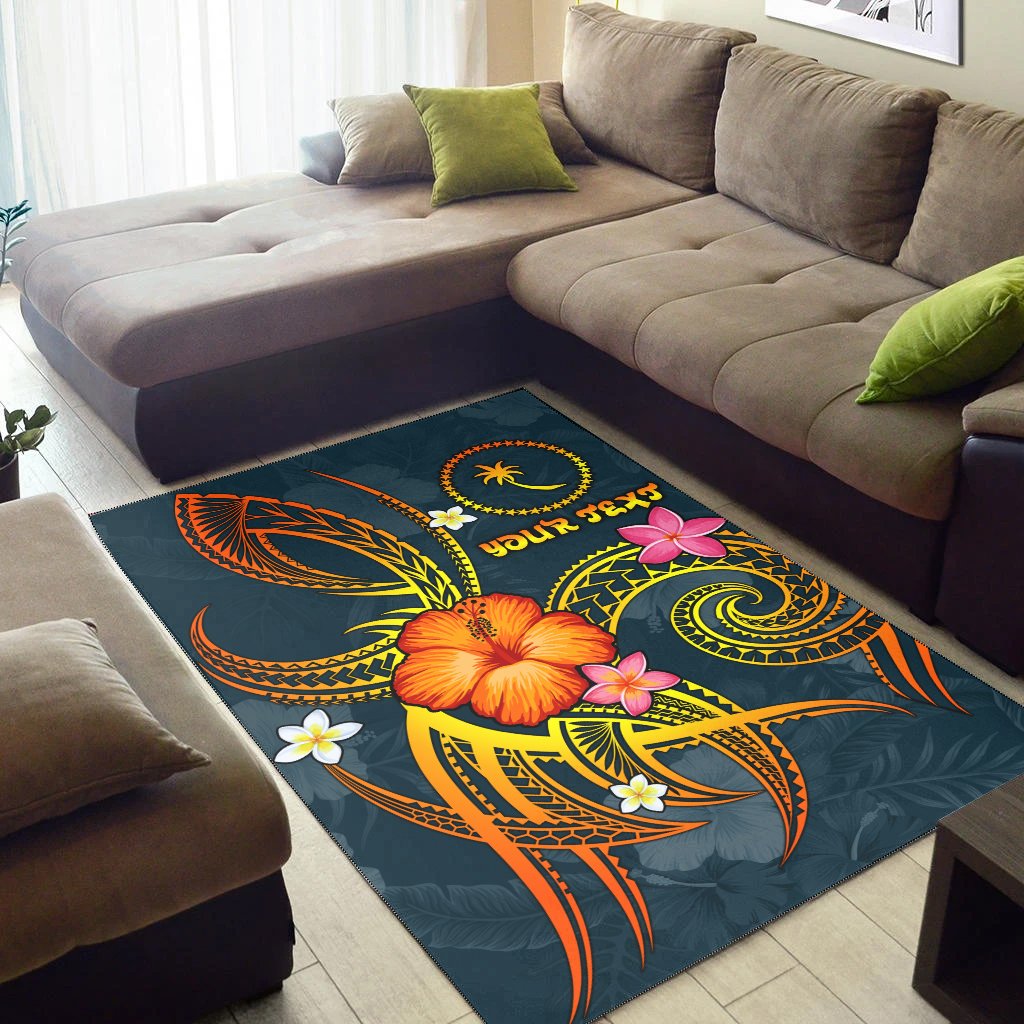Chuuk Polynesian Personalised Area Rug - Legend of Chuuk (Blue)