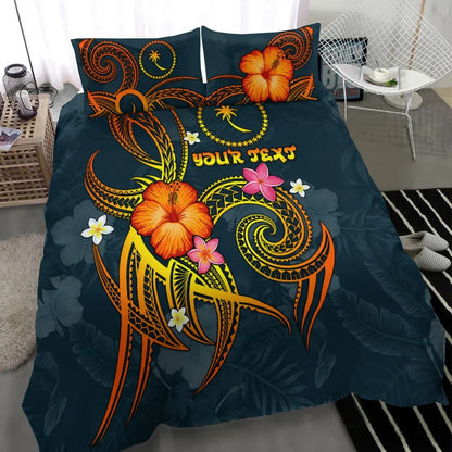 Chuuk Polynesian Personalised Bedding Set - Legend Of Chuuk (Blue)