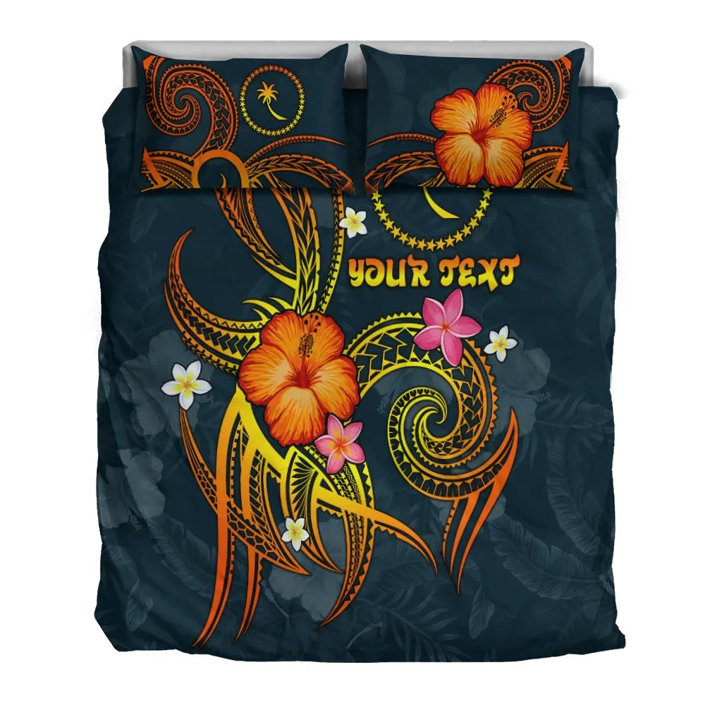 Chuuk Polynesian Personalised Bedding Set - Legend Of Chuuk (Blue)