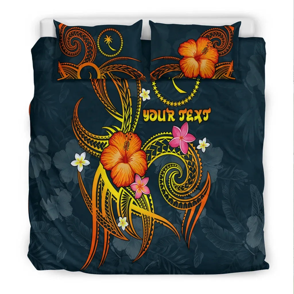 Chuuk Polynesian Personalised Bedding Set - Legend Of Chuuk (Blue)
