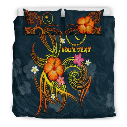 Chuuk Polynesian Personalised Bedding Set - Legend Of Chuuk (Blue)