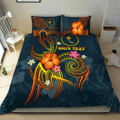 Chuuk Polynesian Personalised Bedding Set - Legend Of Chuuk (Blue)