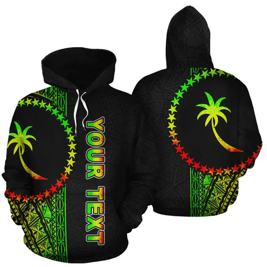 Chuuk Polynesian Personalised Custom Hoodie - Reggae Line