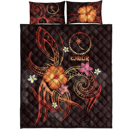 Chuuk Polynesian Quilt Bed Set - Legend of Chuuk (Red)