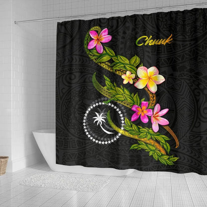 Chuuk Polynesian Shower Curtain - Plumeria Tribal