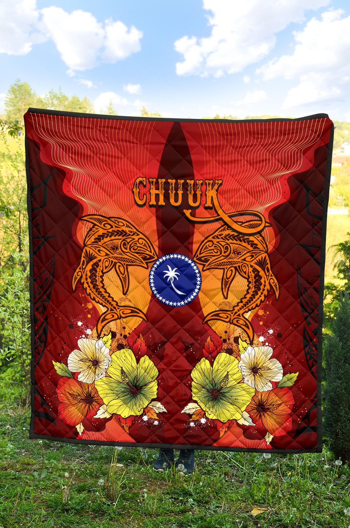 Chuuk Premium Quilt - Tribal Tuna Fish