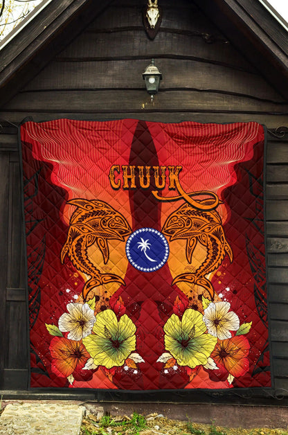 Chuuk Premium Quilt - Tribal Tuna Fish