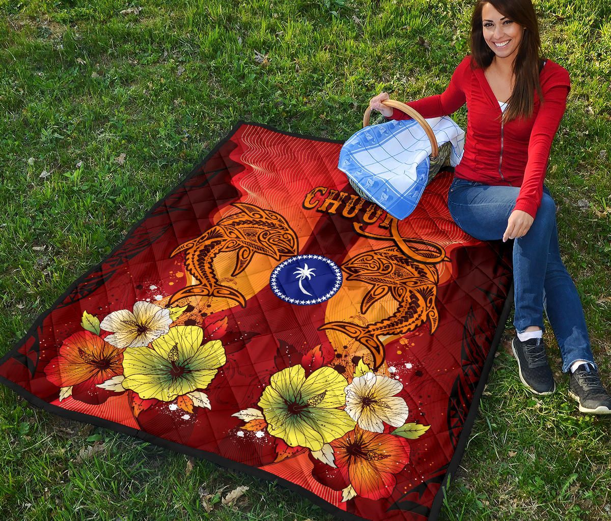 Chuuk Premium Quilt - Tribal Tuna Fish