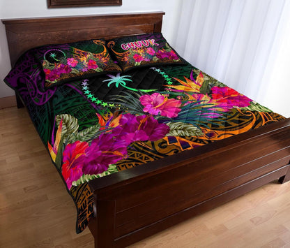 Chuuk Quilt Bed Set - Summer Hibiscus