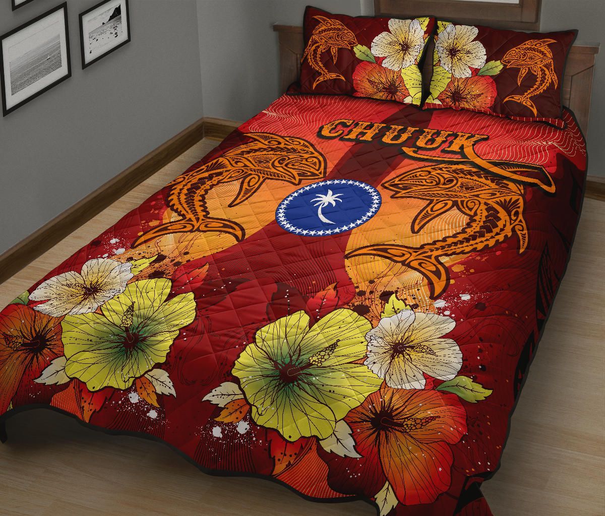 Chuuk Quilt Bed Sets - Tribal Tuna Fish