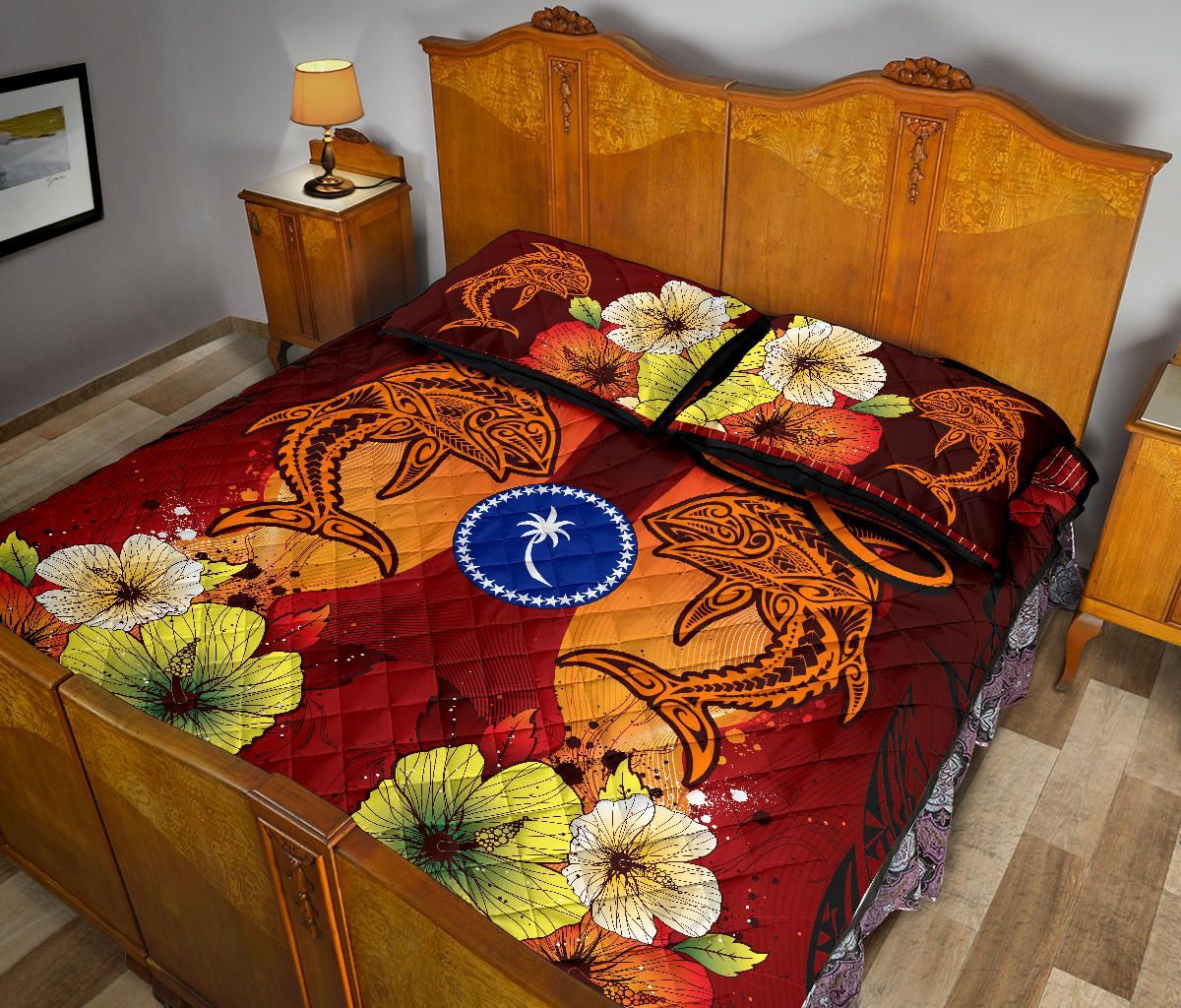 Chuuk Quilt Bed Sets - Tribal Tuna Fish