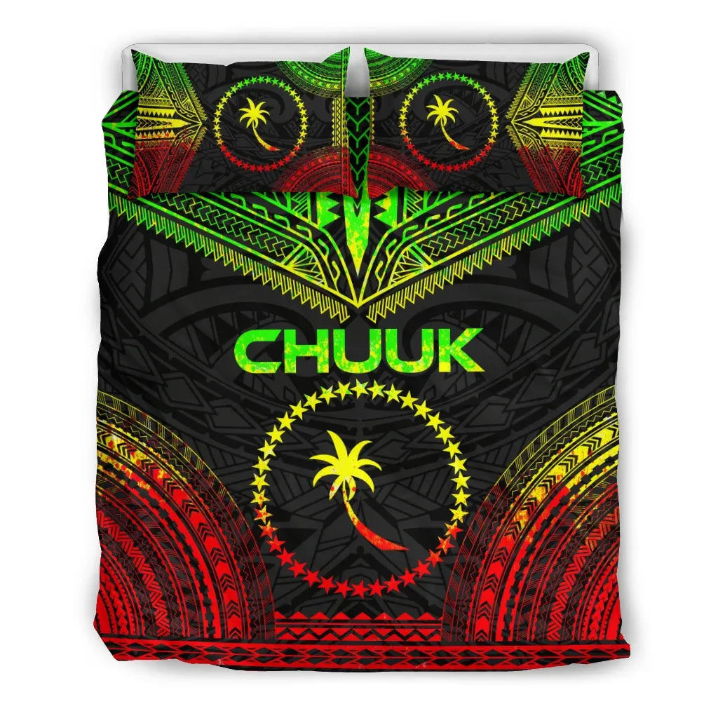 Chuuk Polynesian Chief Duvet Cover Set - Reggae Version