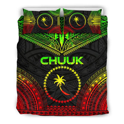 Chuuk Polynesian Chief Duvet Cover Set - Reggae Version