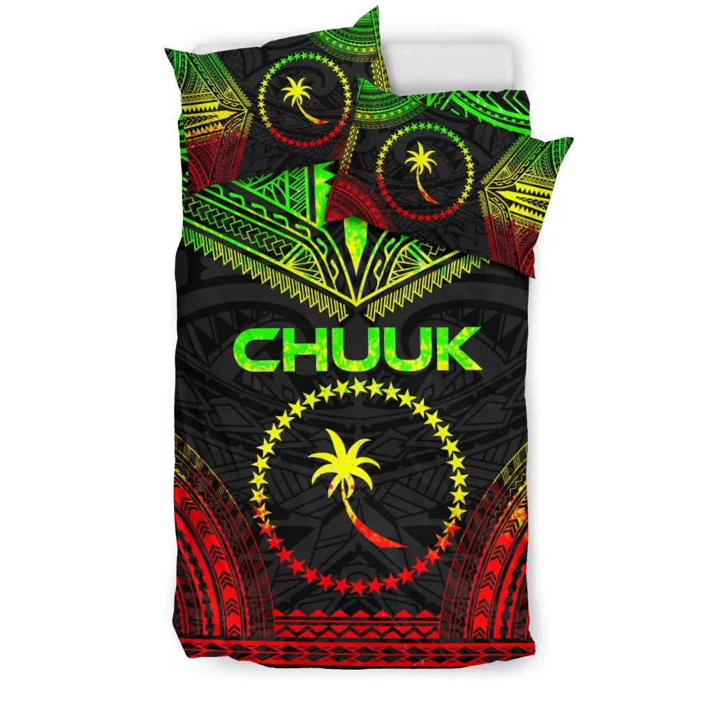 Chuuk Polynesian Chief Duvet Cover Set - Reggae Version