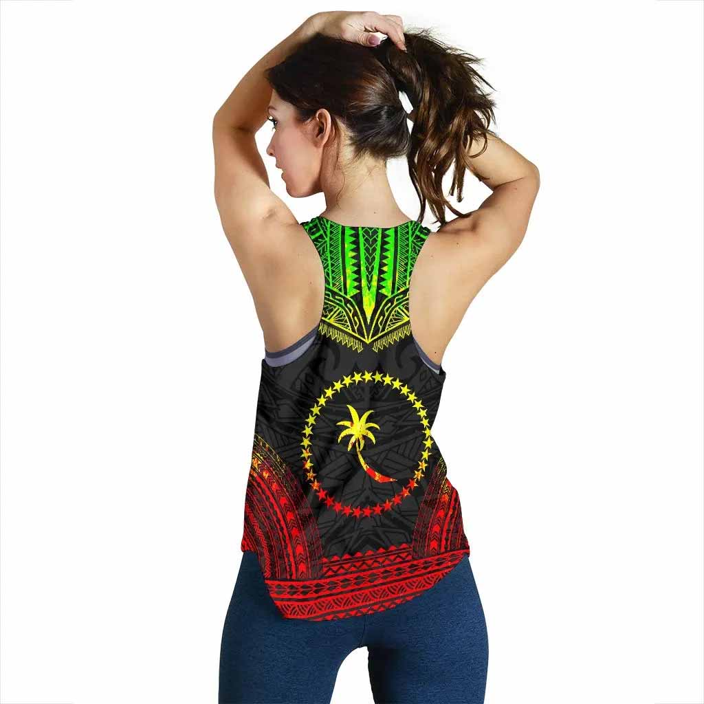 Chuuk Women Racerback Tank - Polynesian Chief Reggae Version
