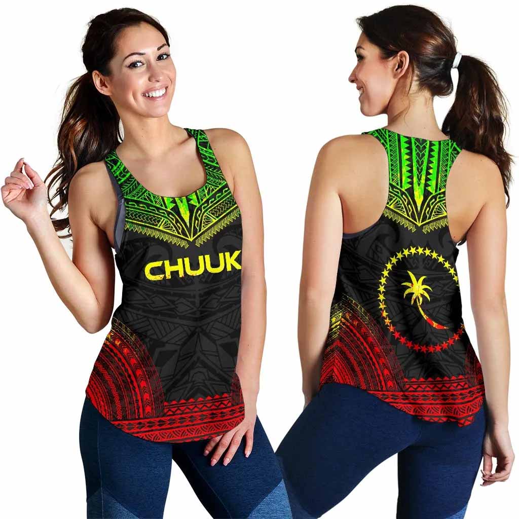 Chuuk Women Racerback Tank - Polynesian Chief Reggae Version