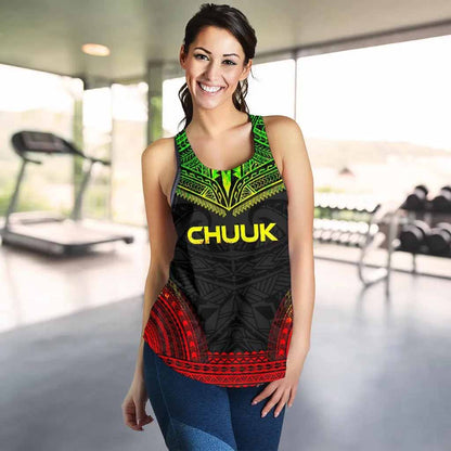 Chuuk Women Racerback Tank - Polynesian Chief Reggae Version