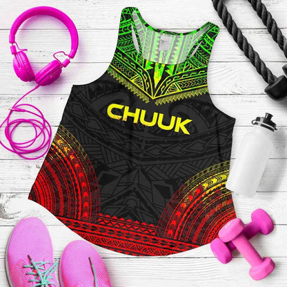 Chuuk Women Racerback Tank - Polynesian Chief Reggae Version