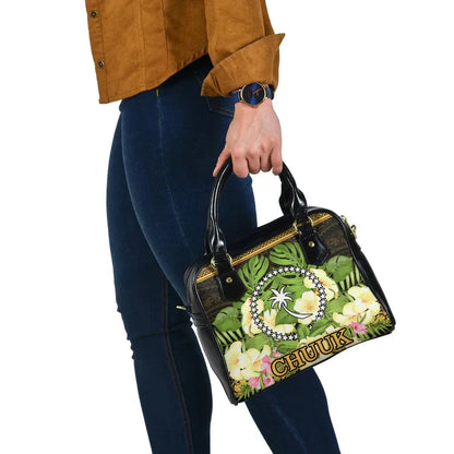 Chuuk Shoulder Handbag - Polynesian Gold Patterns Collection