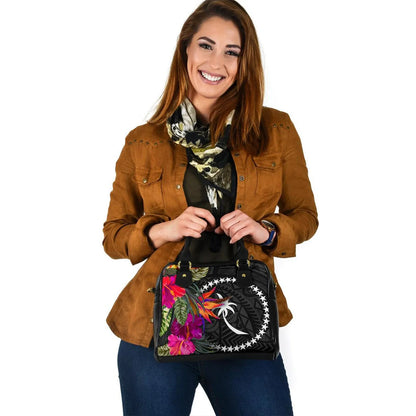 Chuuk Shoulder Handbag - Polynesian Hibiscus Pattern