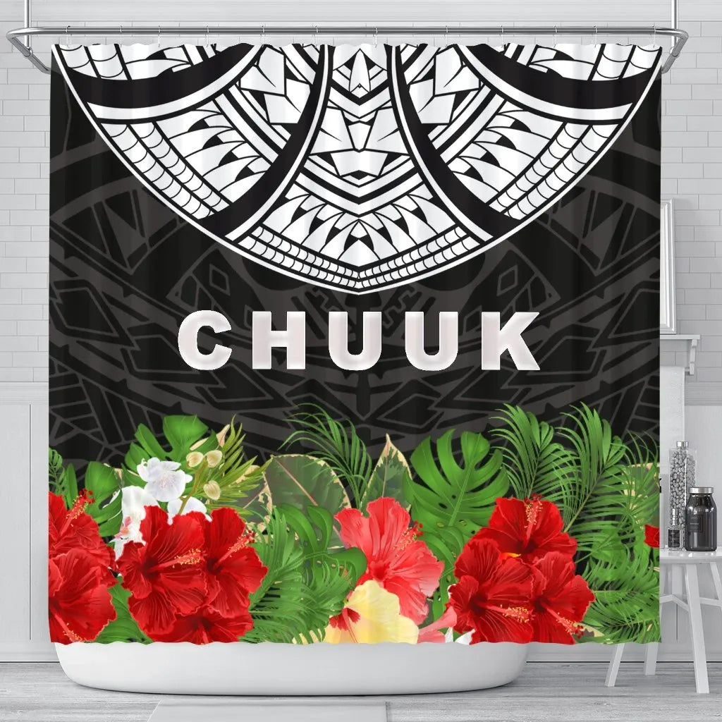 Chuuk Shower Curtain - Ginger Lei Pattern