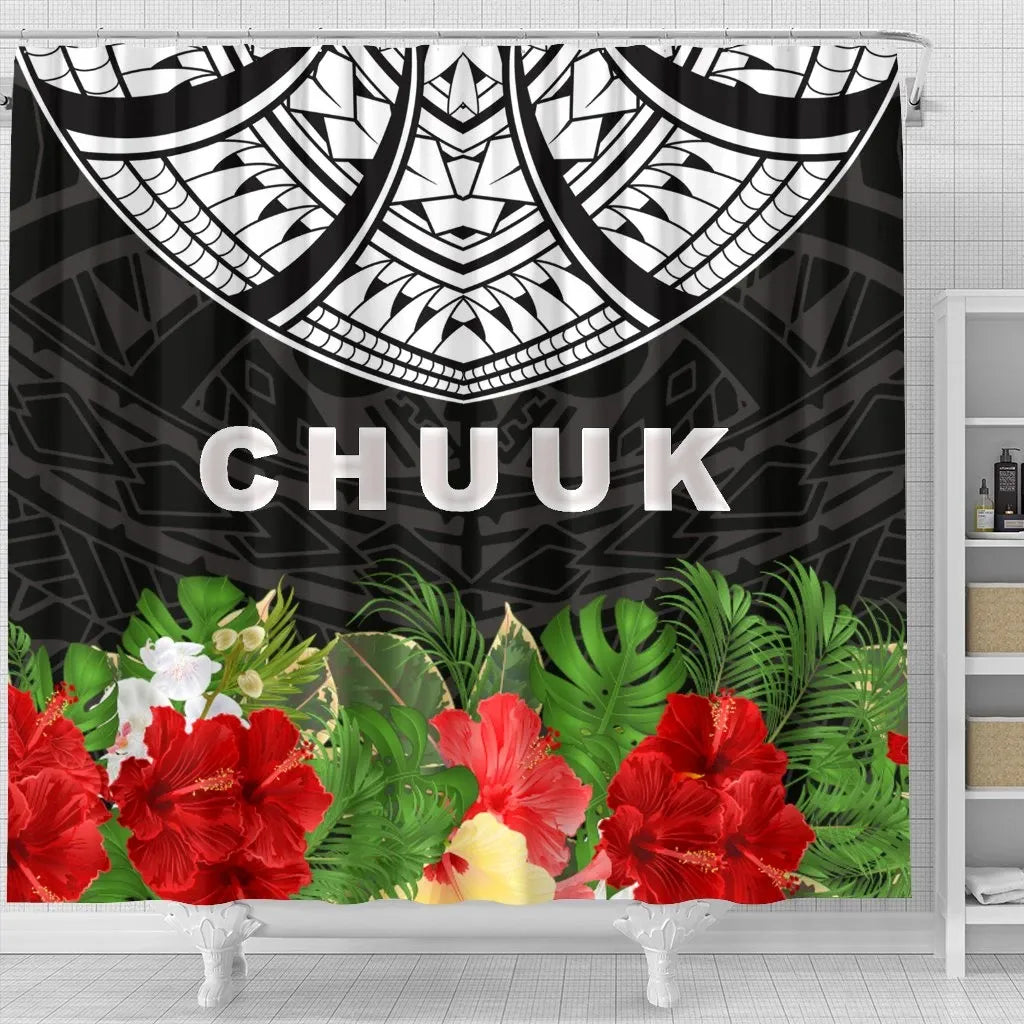 Chuuk Shower Curtain - Ginger Lei Pattern