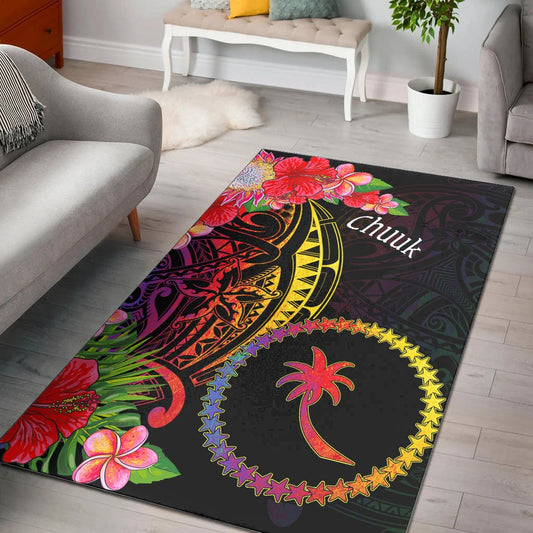 Chuuk State Area Rug - Tropical Hippie Style