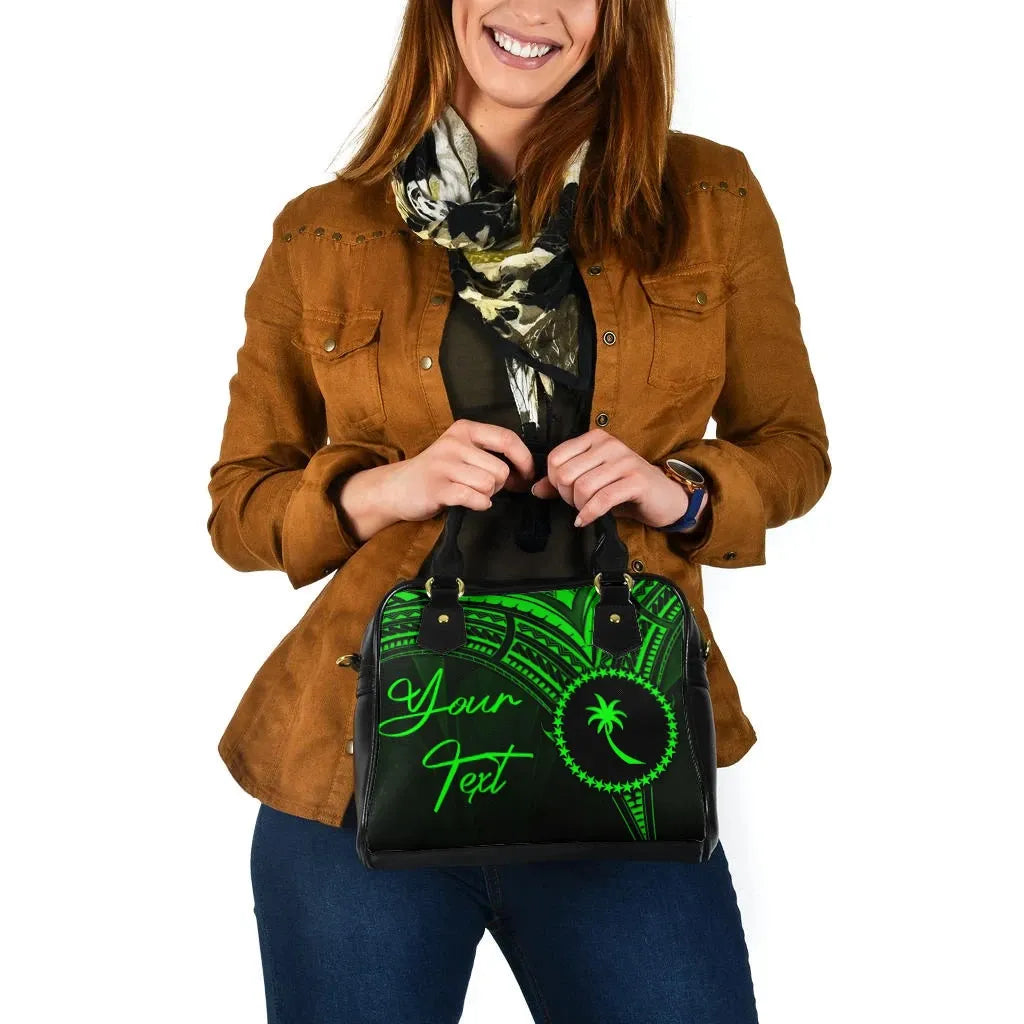 Chuuk State Custom Personalised Shoulder Handbag - Cross Style Green Style