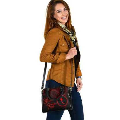 Chuuk State Custom Personalised Shoulder Handbag - Cross Style Red Color