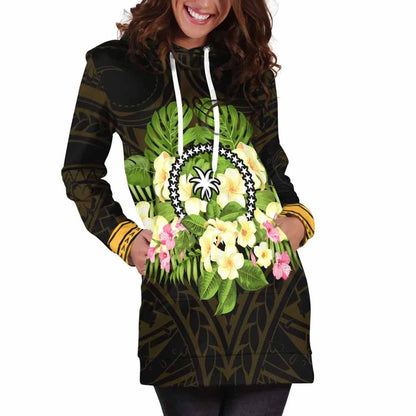Chuuk State Hoodie Dress - Polynesian Gold Patterns Collection