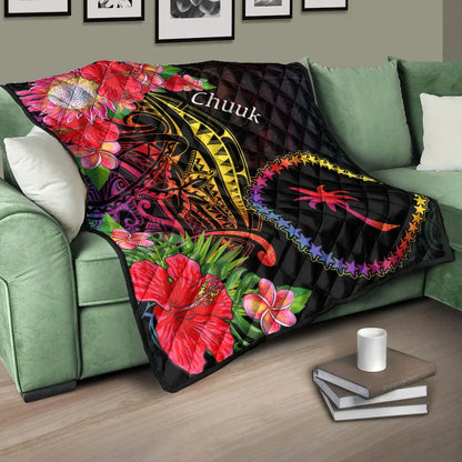 Chuuk State Premium Quilt - Tropical Hippie Style