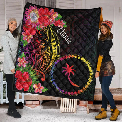 Chuuk State Premium Quilt - Tropical Hippie Style