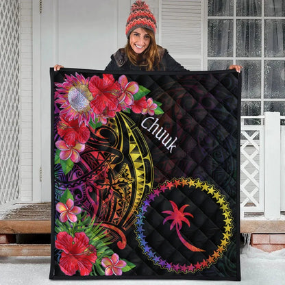 Chuuk State Premium Quilt - Tropical Hippie Style