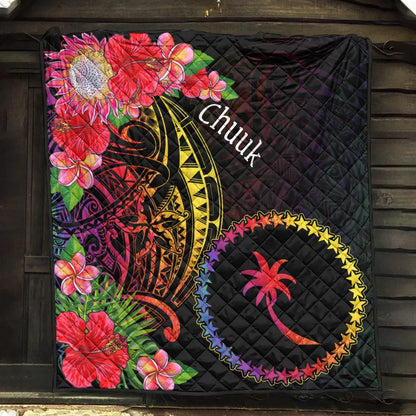 Chuuk State Premium Quilt - Tropical Hippie Style
