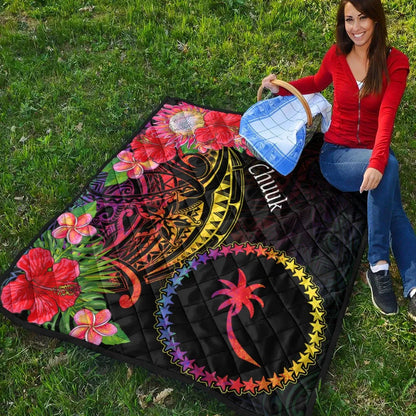 Chuuk State Premium Quilt - Tropical Hippie Style