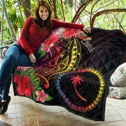 Chuuk State Premium Quilt - Tropical Hippie Style