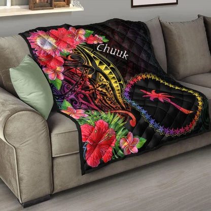 Chuuk State Premium Quilt - Tropical Hippie Style