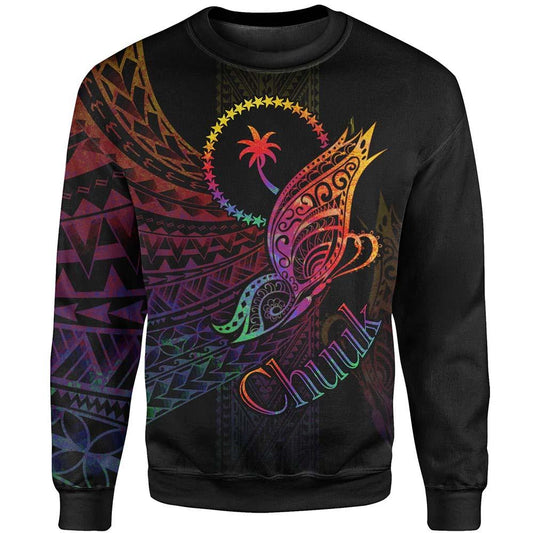 Chuuk State Sweatshirt - Butterfly Polynesian Style