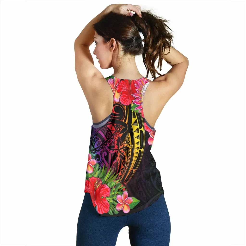 Chuuk State Women Racerback Tank - Tropical Hippie Style