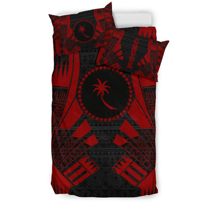 Chuuk States Duvet Cover Set - Red Tattoo Style