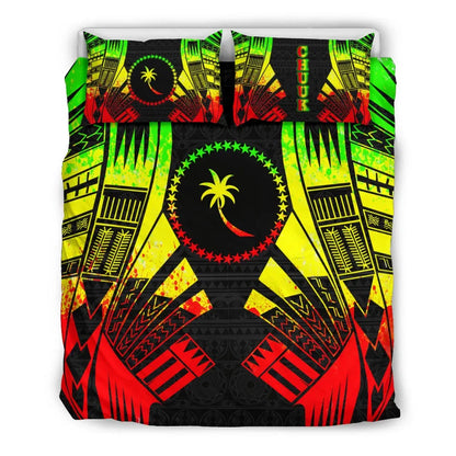 Chuuk States Duvet Cover Set - Reggae Tattoo Style