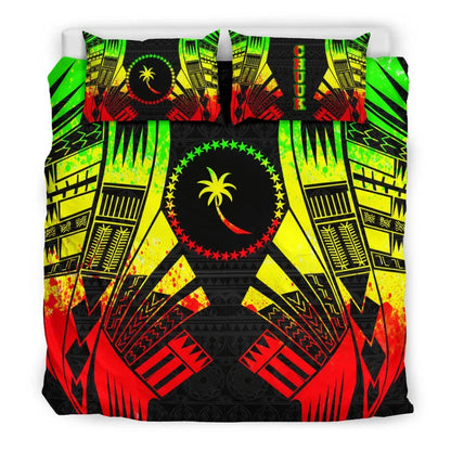 Chuuk States Duvet Cover Set - Reggae Tattoo Style