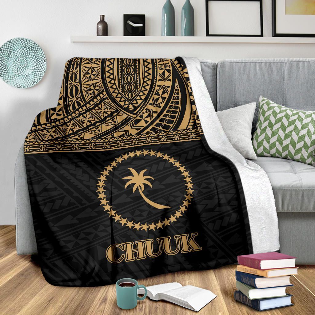 Chuuk States Premium Blanket - Gold Style