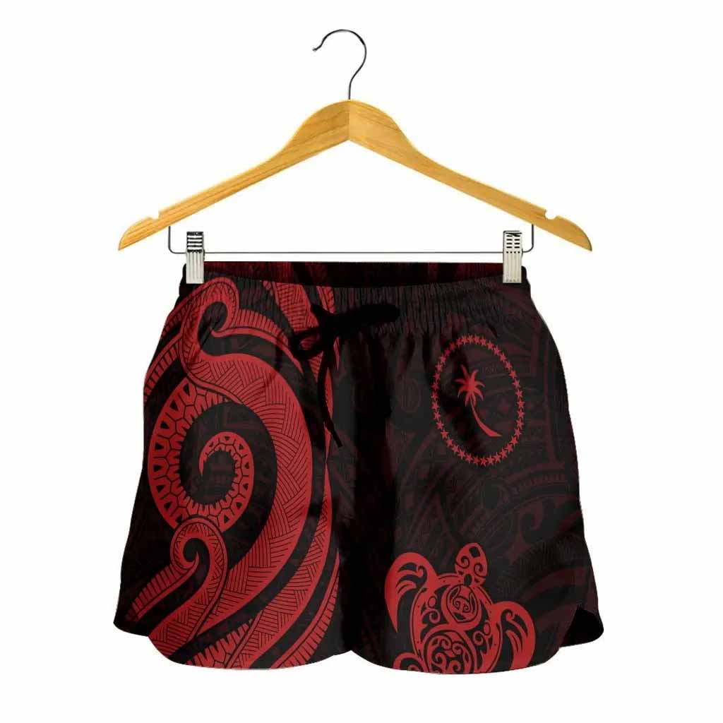 Chuuk Women Shorts - Red Tentacle Turtle