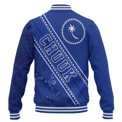Chuuk State Baseball Jacket Flag And Coat Of Arms